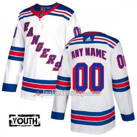 Lapsille NHL New York Rangers Custom Adidas 2017-2018 Valkoinen Authentic